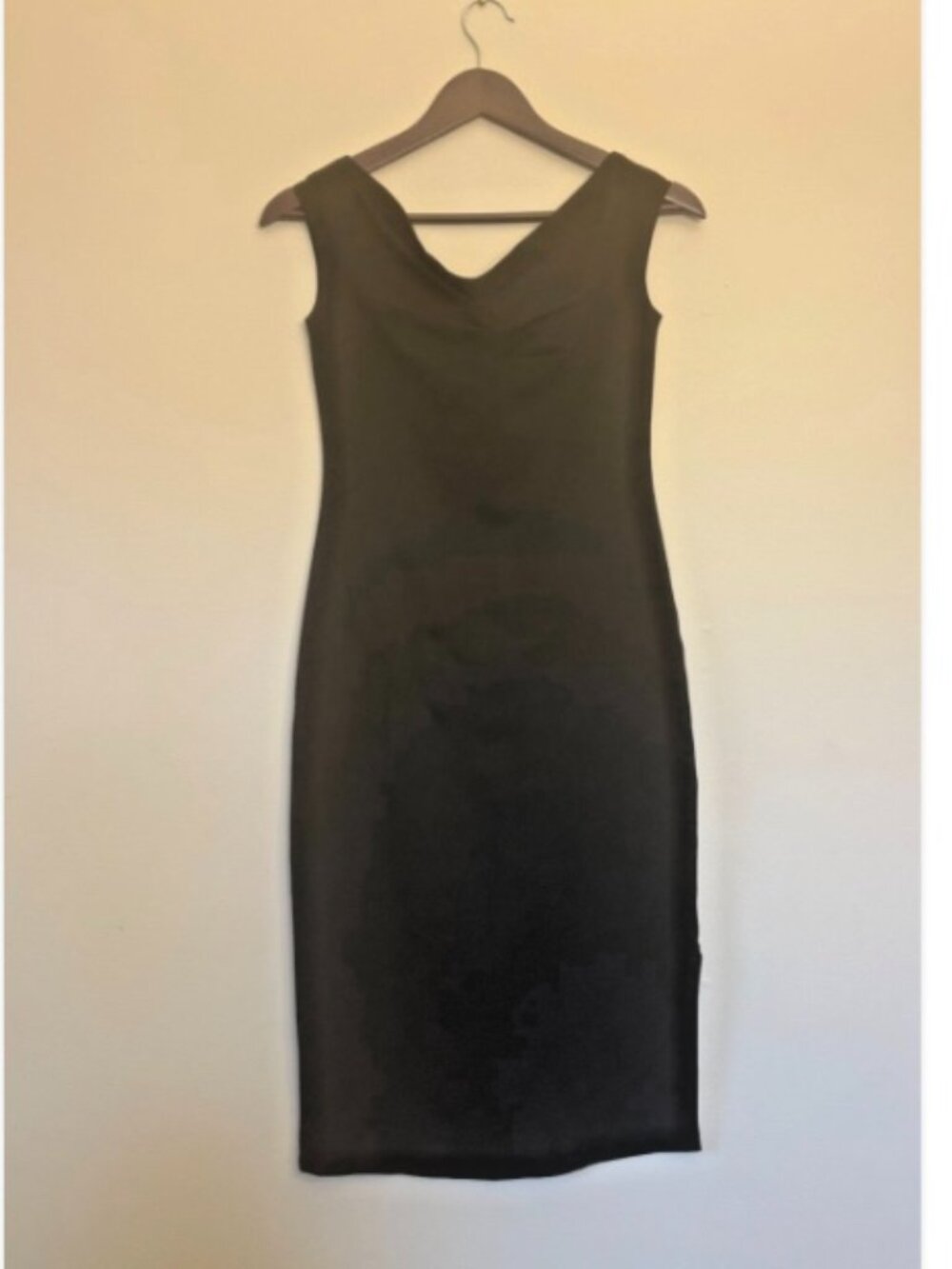 NTW Black Banana Republic Soft Luxe Midi Fitted Dress Size XS Black